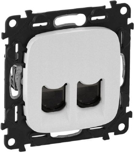 Розетка компьютерная без рамки Legrand Valena Allure 2-м. RJ45+RJ45 6e белый картинка